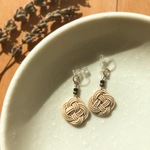 ゆれる＊菜の花の水引で樹脂イヤリング/ピアス