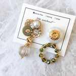 【ピアス】vintage button accessory