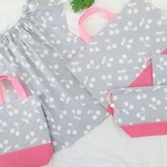 mari＊03＊2様オーダー品　さくらんぼ柄×ピンクドット ５点セット　