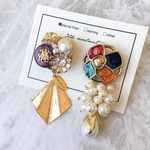 【ピアス】vintage button accessory