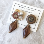 【ピアス】vintage button accessory