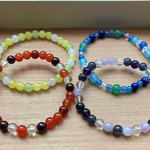 [オーダー作品]天然石ブレスレット４点セット＆クリスタルさざれ（100グラム）