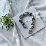 #043 thick-double chain bracelet-