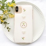 さくらんぼとアリッサムのiPhoneケース 押し花 スマホケース 全機種対応 11/11pro/11proMa対応