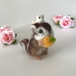 【再販】シマリス 羊毛フェルト ねずみ 