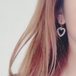 愛され女子必須アイテム♡パールハートイヤリング♡選べる金具