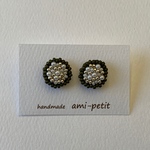 ビーズ刺繍のピアス＆イヤリング　パールとビーズ