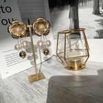 antique gold×perl flower 