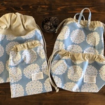  【オーダー品】花柄巾着袋セット