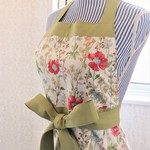 エプロン 大人用　春色花柄