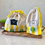 ［オーダー] くまのお弁当袋 & コップ袋 ランチョンマット カラトリーケース