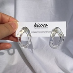 uneune クリアピアス（オーロラ×ライトブルー）