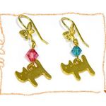 ＊キラキラネコのピアス/イヤリング＊