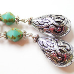Square＆Arabesque【Turquoise & Silver】