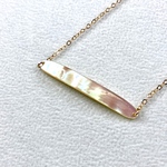 【受注製作品】夜光貝　フラットバー　ネックス　14kgf