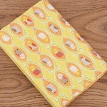 【文庫本】ゴムバンド付ブックカバー★インコ＆リボン
