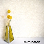 【新作】　mimibaton ステンドグラス♡小さな一輪挿し