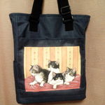 【お名前入れ無料】大きなトートバッグ　猫の国へいらっしゃいナ