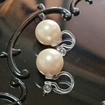 ノンホールピアス(樹脂)つやありパール