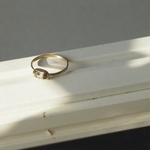 ご注文品＿朝、白くて眩しい(brass /Herkimer diamonds /ring)