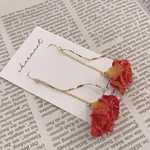 オレンジローズ♡薔薇ピアス♡バラピアス