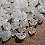 天然石クラックレインボー水晶(ブラジル産)さざれ石 約40g詰合せ 約7〜14mm 穴なし 中粒大粒爆裂水晶鉱石鉱物テラリウム浄化インテリアハンドメイド素材[sa-200225-01]