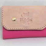 猫好きさんの　猫スタンプ＆ネーム刻印入り 牛革カードケース　名刺入れ
