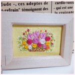 刺繍フレーム お花の刺繍 花束アレンジ 壁飾り インテリア雑貨