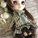 1413 mint×stripe ミニワンピース Blythe ブライス アウトフィット