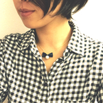 再販♡レザーリボンとコットンパールネックレス