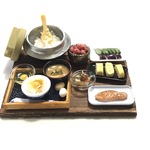 hand made  ミニチュア　ドールハウス      日本の朝ごはん