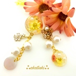 愛さん専用ページ💐✨✨イエローアシンメトリーレジンピアス💓