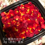 ミニバラ 花びら3g（赤色）ドライフラワー★花弁　ミニローズ　ミニ薔薇★レジン素材　オルゴナイトなどに★押し花素材にも★花材★