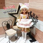 No.043 リカちゃん ねこ耳ふわset服 色違い