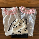 can様専用☆スワンのスモックとさくらんぼ巾着袋