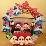 お雛様と春の宴♪みんなでわいわい2wayリース