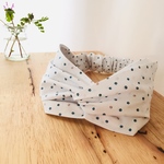 【sale】春夏☁︎爽やかクロスヘアバンド☁︎水玉柄