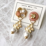 【イヤリング】vintage button accessory