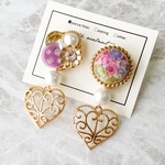 【ピアス】vintage button accessory