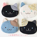 【ゆみ様専用フォーム】ふんわり☆ねこさん　ミニポーチ♪　紐付き♪