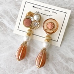【ピアス】vintage button accessory
