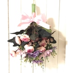 フェイクフラワー（造花）のスワッグ  〜ピンクムラサキ〜