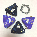 星空 ふんわり三角おにぎりポーチ☆  パープル