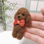 プードルちゃんブローチ☆羊毛フェルト