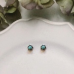 アレルギー対応✴︎再販4♡silver ターコイズ ブルー♡デザイン フラワーのピアス・イヤリング