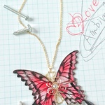 命の蝶のネックレス　～heart beat～  （Necklace of 「life of butterfly」〜heart beat〜） 