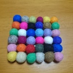 送料無料☆フェルトボールのコースター #02