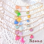 ダブルハートのパステルブレスレット 