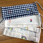 【受注製作】ワンポイント刺繍入りマスク
