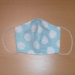 【再販】送料込み　子供用立体ガーゼマスク②（グリーンドット）